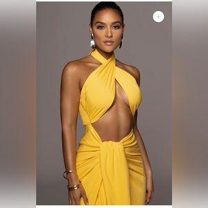 NWT Jluxlabel yellow Sahara dress, in size small(4-6)